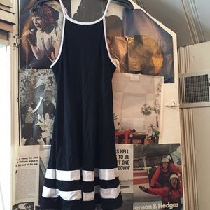 RETRO LOOK BLACK & WHITE GRUNGE DRESS MEDIUM 🖤